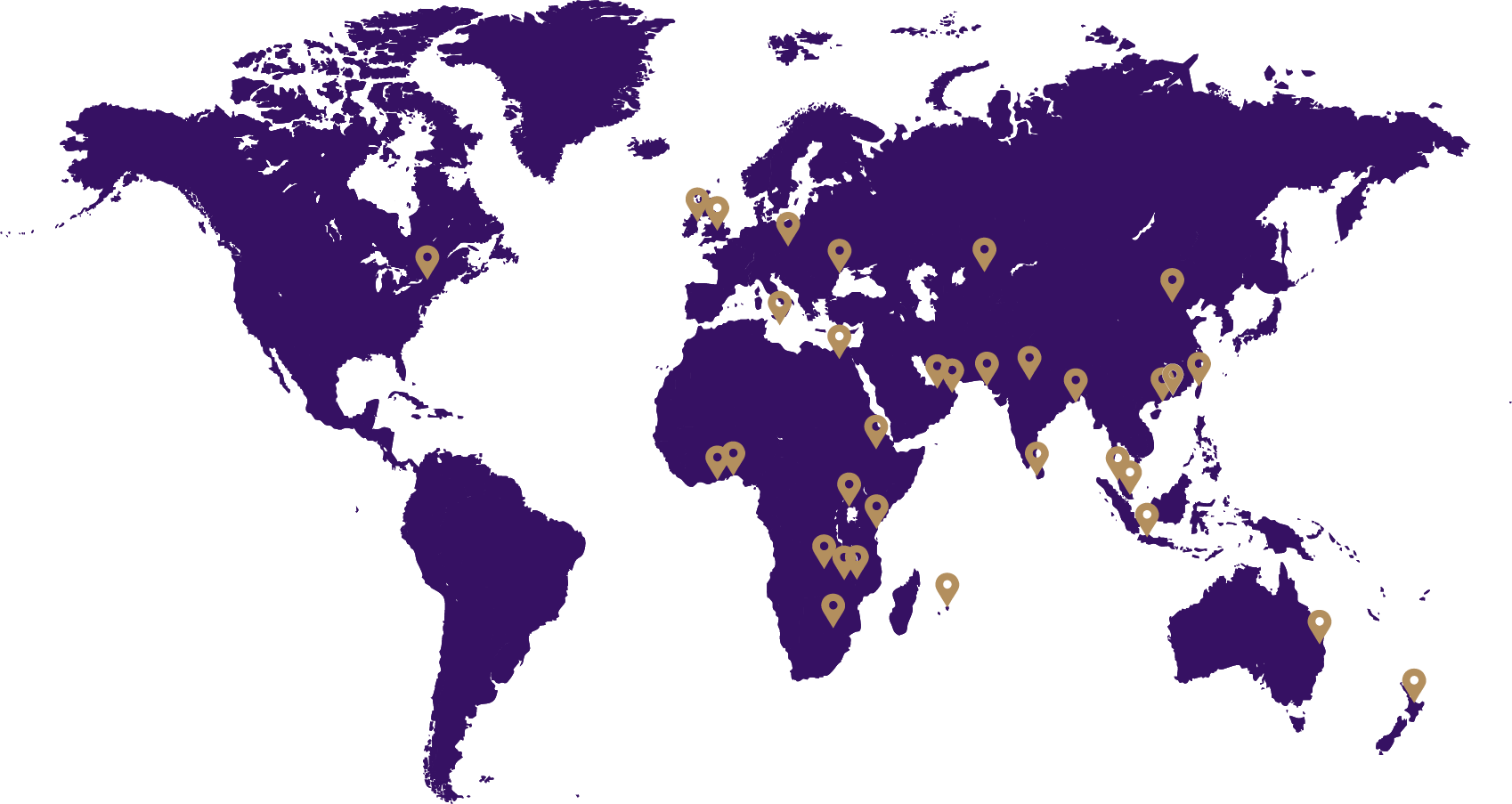 Map of CILT's presence